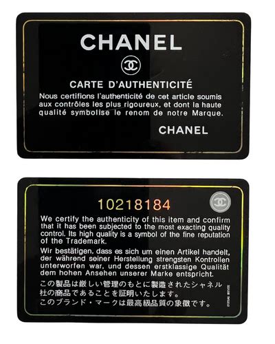 chanel authentication certificate|Chanel 10218184 is this authentic.